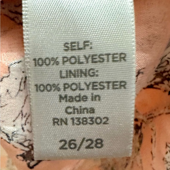 Avenue sheer blouse in peach with Swiss dot pattern, size 26/28 - Picture 9 of 9